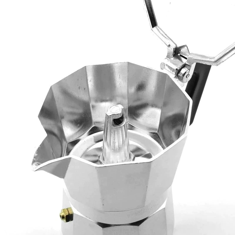 Cafeteira Italiana Moka Octogonal em Alumínio – Design Clássico