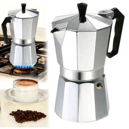 Cafeteira Italiana Moka Octogonal em Alumínio – Design Clássico