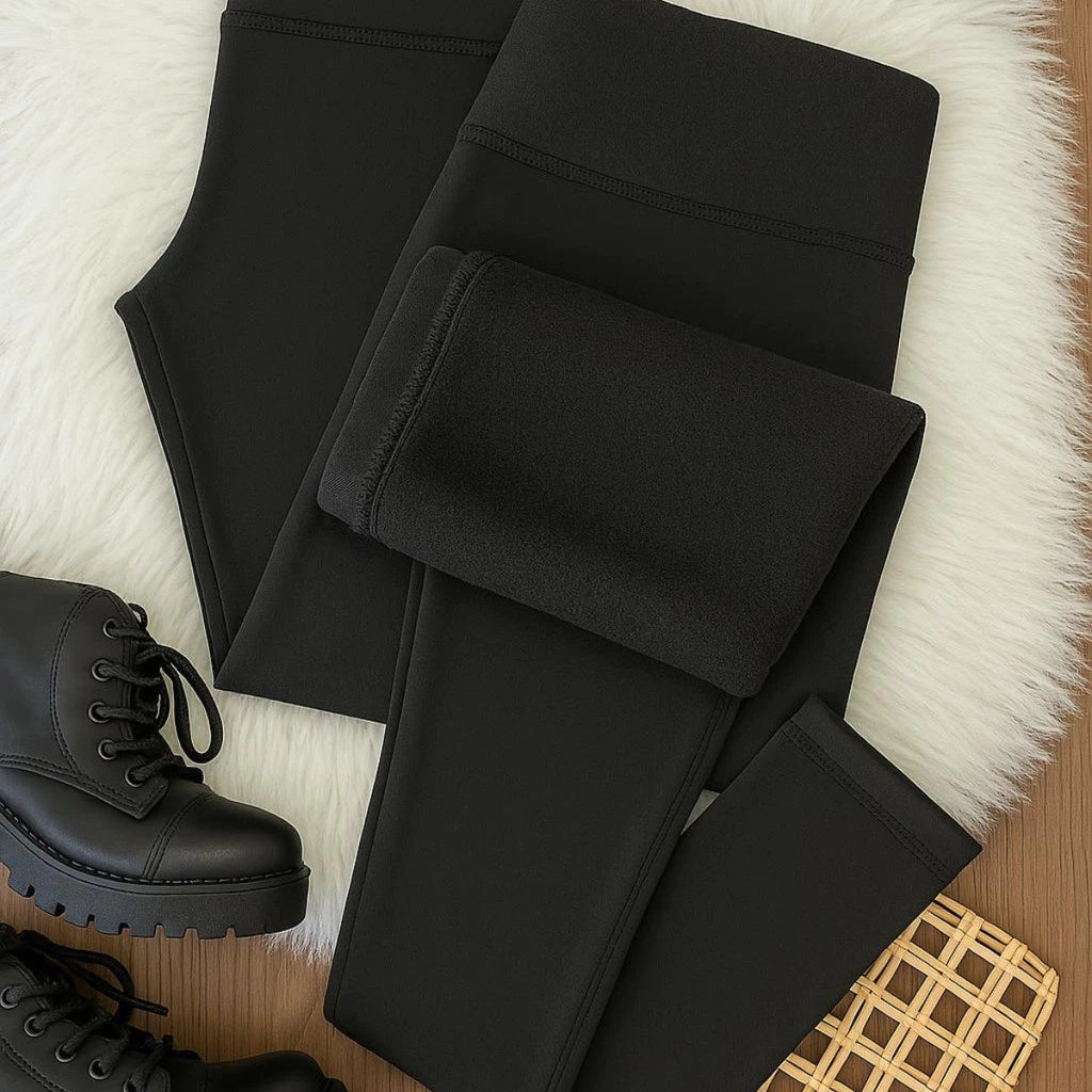 Calça Legging Feminina Flanelada Térmica de Cintura Alta