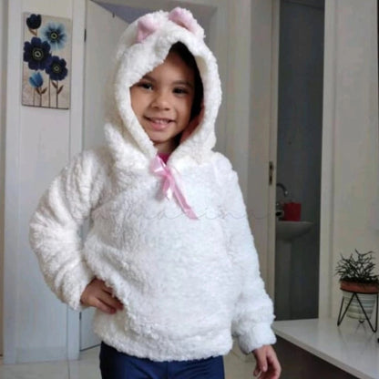 Casaco Infantil de Inverno Peluciado com Design de Carneiro