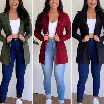 Casaco Parka Feminino em Bengaline para o Inverno