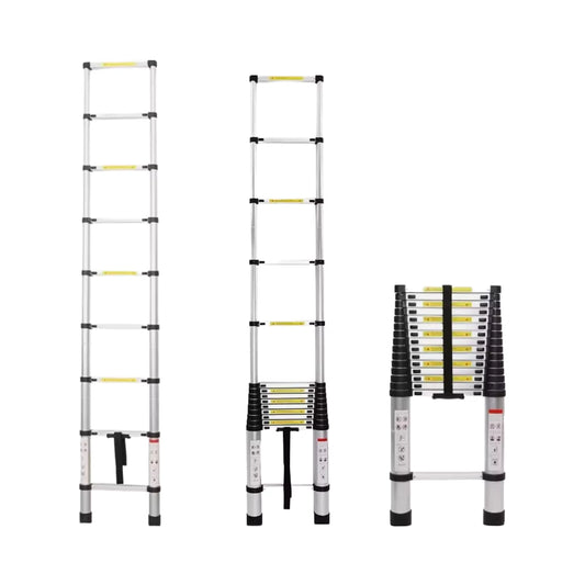Escada Telescópica Extensível, 5M, Escada de Alumínio, Escada Antiderrapante, Escada Portátil, Carga Máxima de 150KG