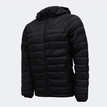 Jaqueta Masculina Puffer Impermeável Capuz Removível