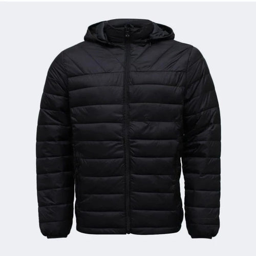Jaqueta Masculina Puffer Impermeável Capuz Removível