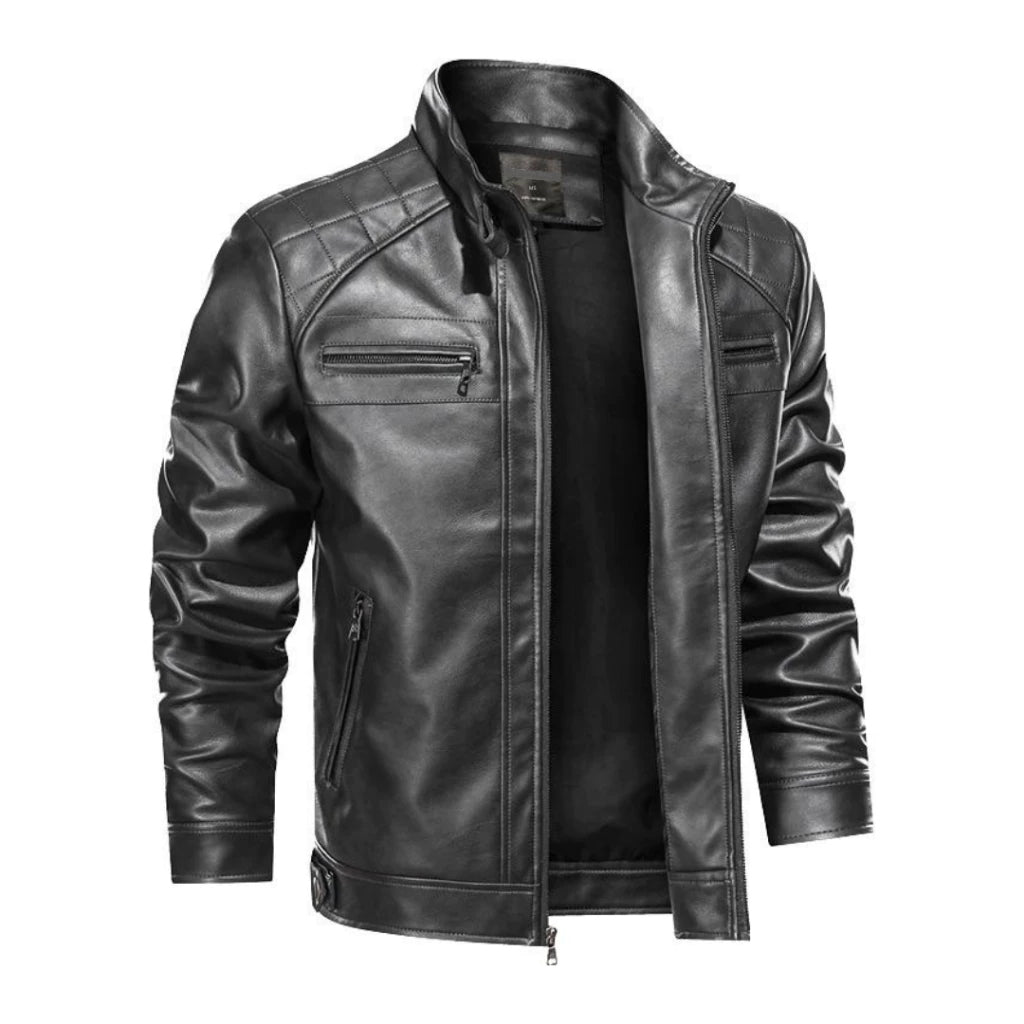 Jaqueta Masculina de Couro Slim