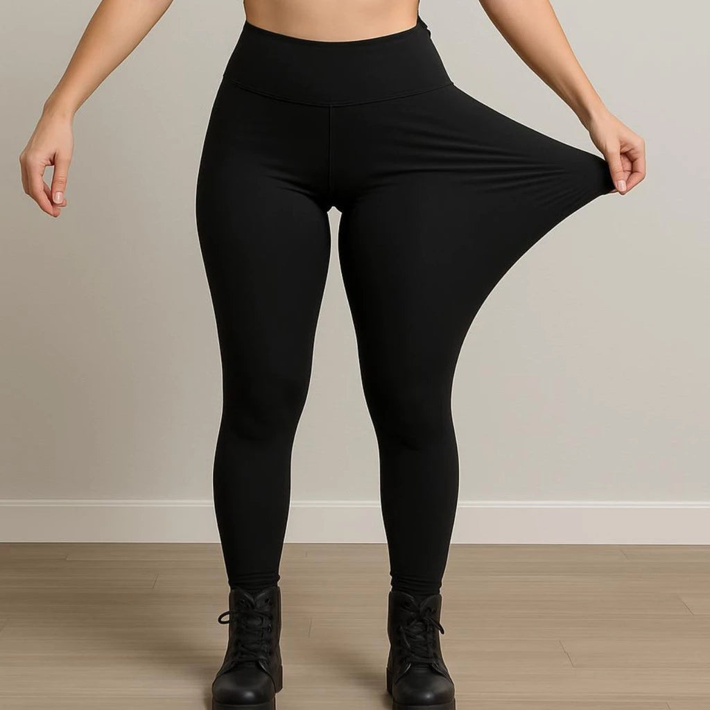 Kit com 3 Leggings Femininas Flaneladas Peluciadas para Inverno