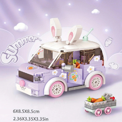 Mini Blocos de Construção Infantil – Carro Criativo de Desenho Animado para Montar, Presente Educativo e Decorativo para Crianças