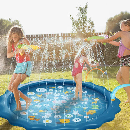 Piscina Infantil Inflável Sprinkler com Letras e Animais – Diversão e Aprendizado 100cm