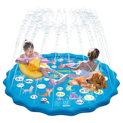 Piscina Infantil Inflável Sprinkler com Letras e Animais – Diversão e Aprendizado 100cm