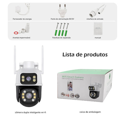 [Pague 1 Leve 2] Câmeras Dupla 5g Wi-Fi Full HD 1080p a Prova d'Agua + Cartão de Memória 32gb